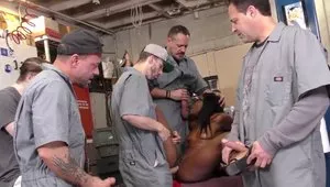 Group Banged Black Whore