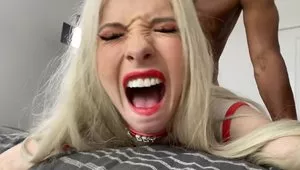 Lil Young Babe Romps In Huge Big Black Cock