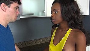 Black Chick Loves The Taste Of His White Cock