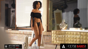 FOOTSIE BABES - Cute Ebony Romy Indy Gets Her Feet Covered In Cum After Anal Pleasures