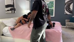 Hardcore cowgirl rides him to a massive finish